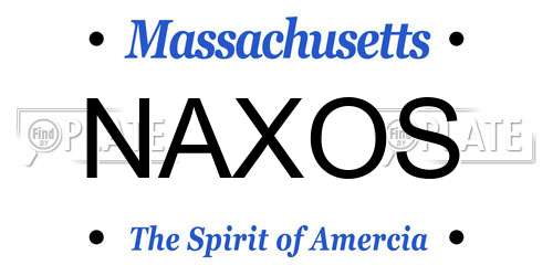 NAXOS Massachusetts License Plate