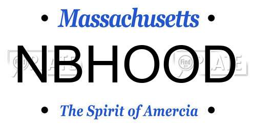 NBHOOD Massachusetts License Plate