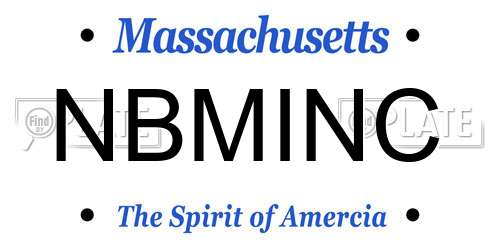 NBMINC Massachusetts License Plate