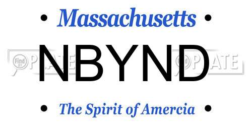 NBYND Massachusetts License Plate