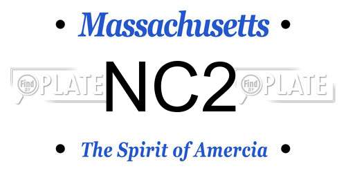 NC2 Massachusetts License Plate