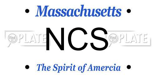 NCS Massachusetts License Plate