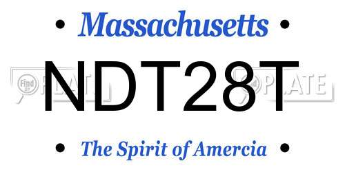 NDT28T Massachusetts License Plate
