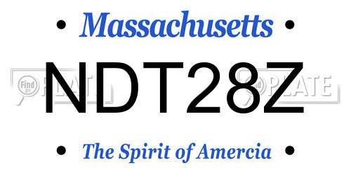 NDT28Z Massachusetts License Plate