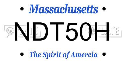 NDT50H Massachusetts License Plate