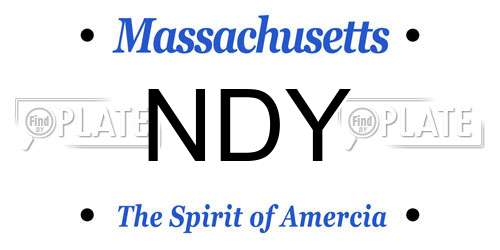 NDY Massachusetts License Plate
