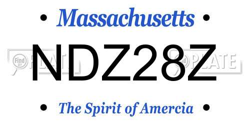 NDZ28Z Massachusetts License Plate