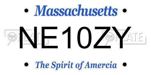 NE10ZY Massachusetts License Plate