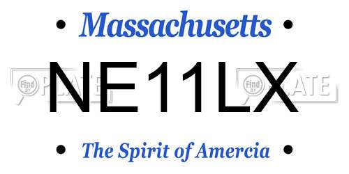 NE11LX Massachusetts License Plate