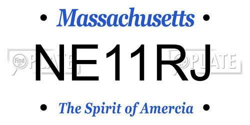 NE11RJ Massachusetts License Plate