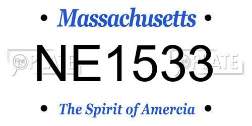 NE1533 Massachusetts License Plate