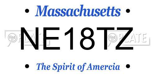 NE18TZ Massachusetts License Plate