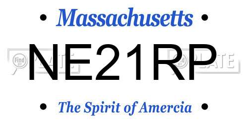 NE21RP Massachusetts License Plate