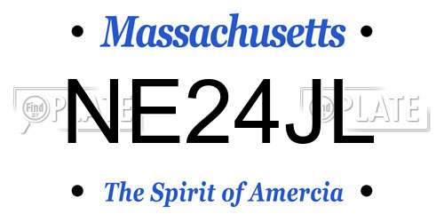 NE24JL Massachusetts License Plate
