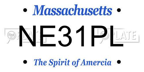 NE31PL Massachusetts License Plate