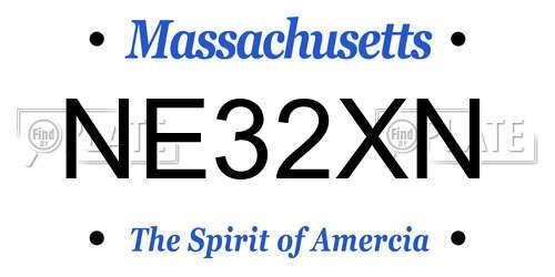 NE32XN Massachusetts License Plate