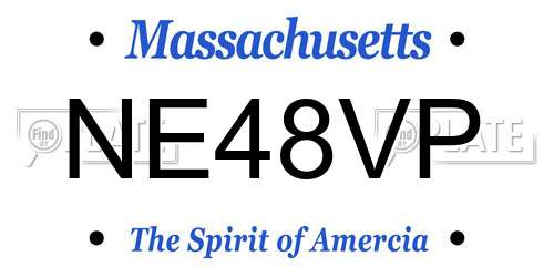 NE48VP Massachusetts License Plate
