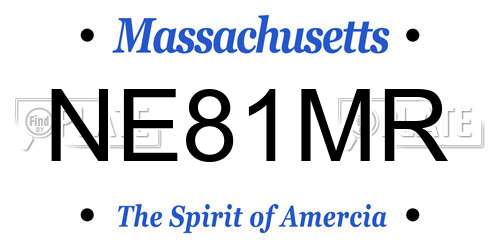 NE81MR Massachusetts License Plate