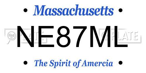 NE87ML Massachusetts License Plate