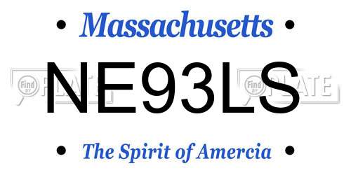 NE93LS Massachusetts License Plate