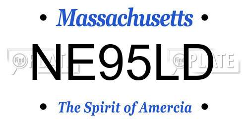 NE95LD Massachusetts License Plate