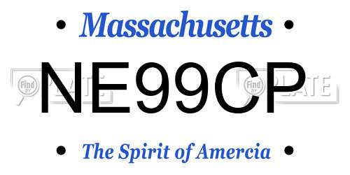NE99CP Massachusetts License Plate