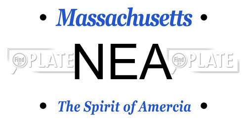 NEA Massachusetts License Plate