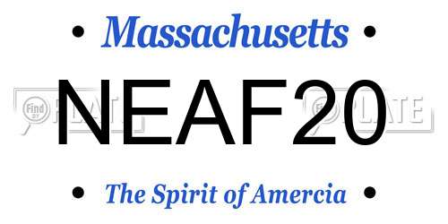 NEAF20 Massachusetts License Plate