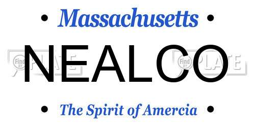 NEALCO Massachusetts License Plate