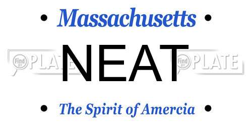 NEAT Massachusetts License Plate