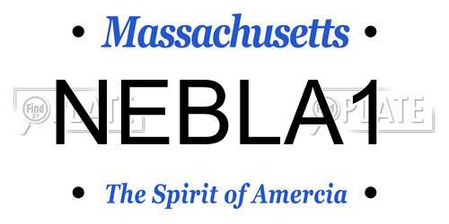 NEBLA1 Massachusetts License Plate
