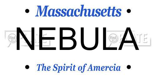 NEBULA Massachusetts License Plate