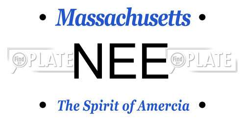 NEE Massachusetts License Plate
