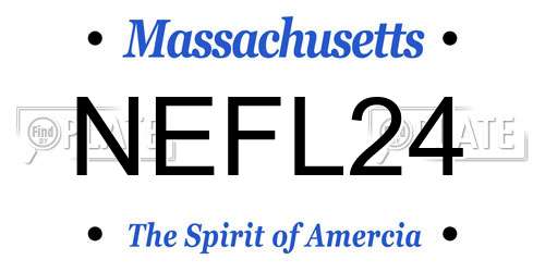 NEFL24 Massachusetts License Plate