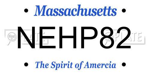 NEHP82 Massachusetts License Plate