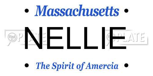 NELLIE Massachusetts License Plate