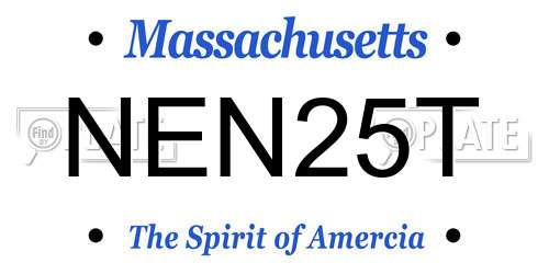 NEN25T Massachusetts License Plate
