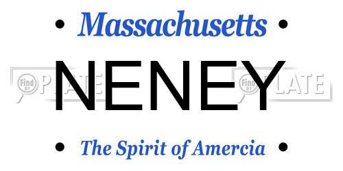 NENEY Massachusetts License Plate