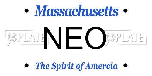 NEO Massachusetts License Plate