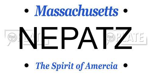 NEPATZ Massachusetts License Plate