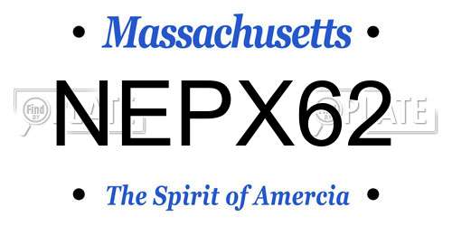 NEPX62 Massachusetts License Plate