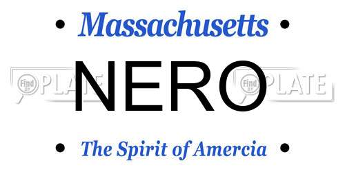NERO Massachusetts License Plate