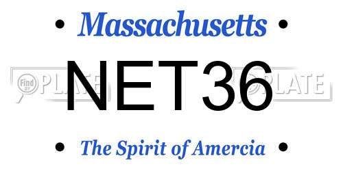 NET36 Massachusetts License Plate