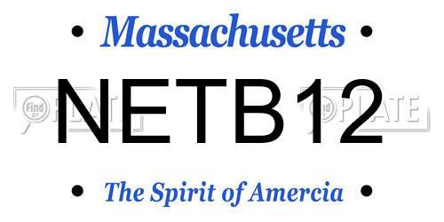 NETB12 Massachusetts License Plate