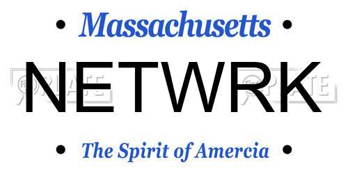 NETWRK Massachusetts License Plate