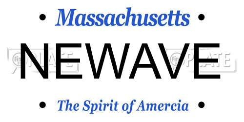 NEWAVE Massachusetts License Plate