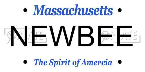 NEWBEE Massachusetts License Plate