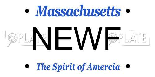 NEWF Massachusetts License Plate