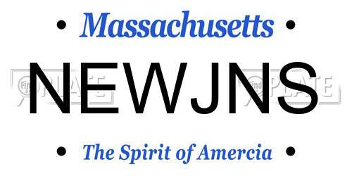 NEWJNS Massachusetts License Plate