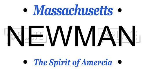 NEWMAN Massachusetts License Plate